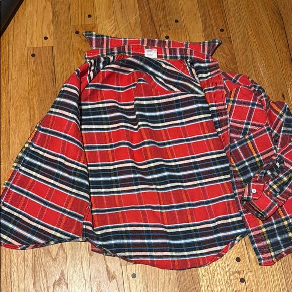 Vtg Big Mac Flannel Shirt Men's Medium 1970s Red  Plaid Heavyweight Penneys - Picture 10 of 10